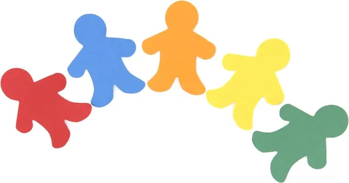 Hygloss Products Family - Recortes de papel para personas con formas de personas, colores brillantes, para tablones de anuncios, proyectos de arte,