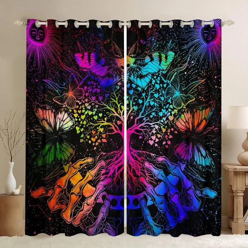 Miniatura 33 de Cortinas opacas con estampado de animales de safari, guepardo, cebra, tigre, jirafa, leopardo, 104 pulgadas de ancho x 84 pulgadas de largo