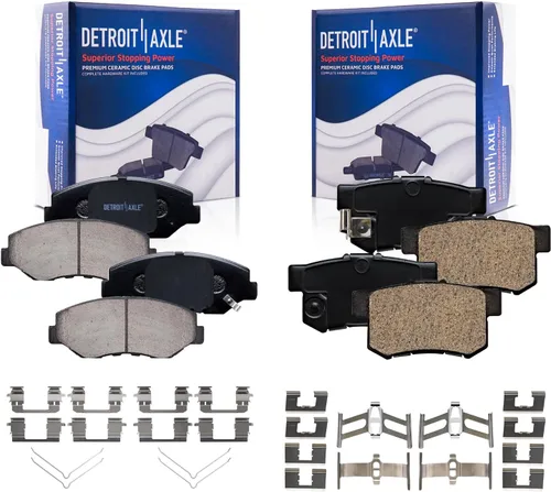 Miniatura 22 de Detroit Axle - Pastillas de freno traseras para Mercedes-Benz C230 C240 C280 C320 C350 CLK320 CLK350 CLK430 E300 E320 E420 E430 SLK350, pastillas