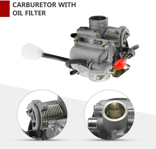 Miniatura 4 de Carburador PD24J para GY6 de 4 tiempos 125cc 150cc ATV Go Karts Scooter Ciclomotores QMJ/QMI157 QMJ/QMI152 - Colector de admisión Fiameter 24mm