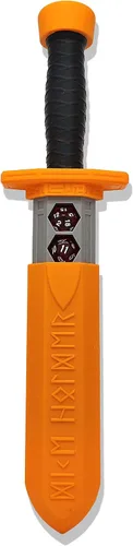 Miniatura 7 de MunnyGrubbers - Soporte para dados de daga de espada - (Juego de 7 dados D20 aleatorios incluidos) - Almacenamiento de dados poliédricos Mármol