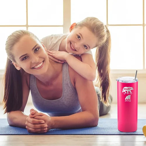 Miniatura 3 de Vaso de Mamá Oso, vaso personalizado para mamá Oro Rosa