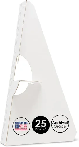 Miniatura 10 de Lineco Paquete de 25 Soportes de Caballete de Cartón de 9 Pulgadas, Soportes de Caballete Autoadhesivos para Letreros de Exhibición, Lienzo, Blanco