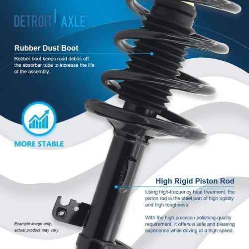 Miniatura 4 de Detroit Axle - Soporte delantero izquierdo para Toyota Matrix Pontiac Vibe 03-08, puntal lateral del conductor con resorte helicoidal 2003 2004 2005