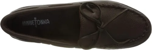 Miniatura 5 de Minnetonka Mocasines clásicos de piel de alce para hombre, Marrón