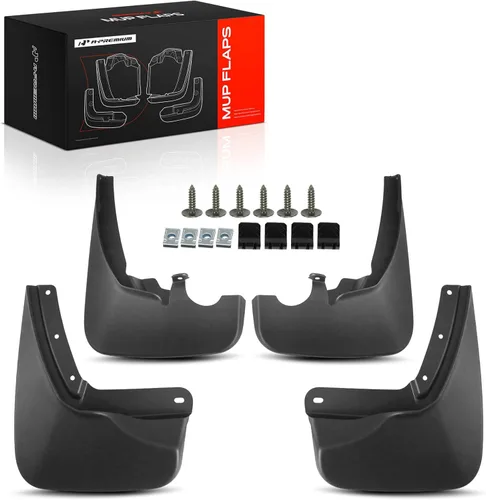 A-Premium Juego de 4 unidades de guardabarros con accesorios de hardware compatibles con Ford Explorer 2019-2023, Sport Utility, negro, delantero y
