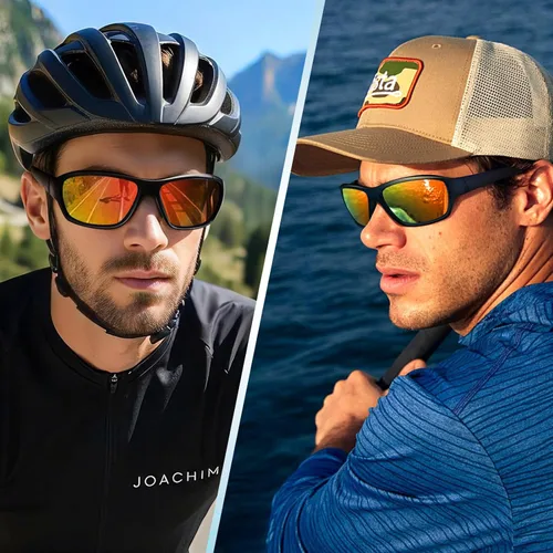 Miniatura 6 de Dollger Lentes de sol deportivos polarizados para hombres y mujeres, protección UV400, para correr, pesca, ciclismo, conducción, golf Membrana roja