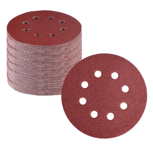 Miniatura 13 de WORKPRO Juego de discos de lija de 50 piezas – Papel de lija de 8 agujeros de 5 pulgadas, 5 grados, incluye 60, 80, 120, 240, 320 granos