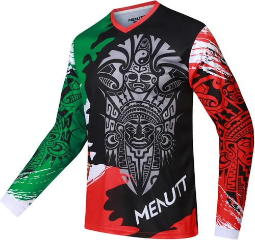 Camiseta de ciclismo de montaña para hombre, manga larga, MTB Off-Road México, camisetas de descenso y motocross