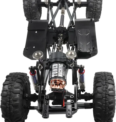 Miniatura 8 de SCX10 II Caja de cambios planetaria Caja de transferencia de eje de transmisión corta Placa deslizante Montaje de motor delantero para chasis