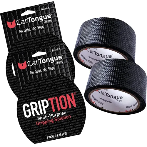Miniatura 16 de CATTONGUE GRIPS Rollo de cinta de agarre no abrasivo, 2 pulgadas de ancho, resistente, cinta antideslizante impermeable para bañeras, peldaños