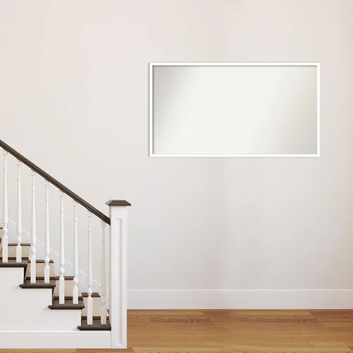 Miniatura 778 de Amanti Art Espejo de baño blanco para sobre el fregadero, 32 x 45 pulgadas, espejo de tocador rectangular blanco esbelto, marco de madera moderno