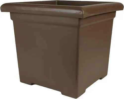 Miniatura 21 de The HC Companies Maceta cuadrada Accent con drenaje – Macetas clásicas para plantas de exterior y plantas de interior – Maceta cuadrada ligera