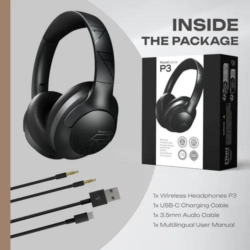 Miniatura 9 de PowerLocus Auriculares inalámbricos P3 Negro x P2 Oro Rosa sobre la oreja