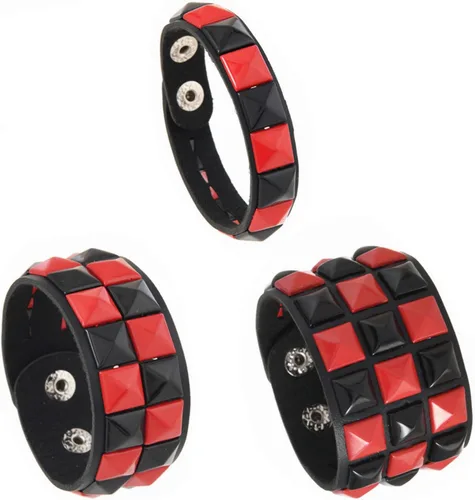 Miniatura 8 de 3 pulseras punk, pulseras de cuero con tachuelas, pulsera emo, pulseras góticas ajustables para hombres y mujeres