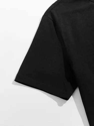 Miniatura 4 de MakeMeChic Conjunto casual de 2 piezas para hombre, camiseta de manga corta y pantalones cortos