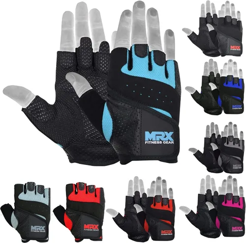 Miniatura 9 de MRX Guantes de levantamiento de pesas Pro Series Gym Fitness Entrenamiento Culturismo Guantes Tamaños
