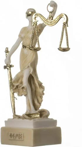 Miniatura 7 de Diosa griega Themis 5.5" Estatua ciega dama justicia abogada regalo dorado