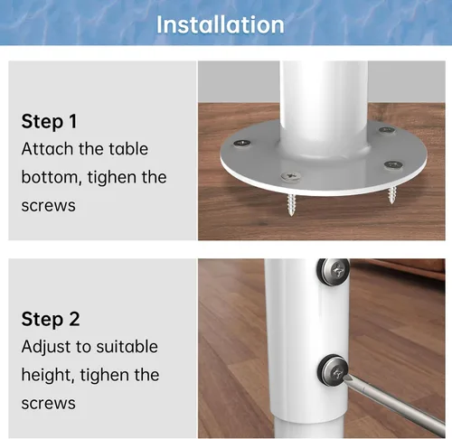 Miniatura 8 de Patas de mesa ajustables, patas de escritorio de metal de altura ajustable, patas ajustables para mesa, computadora, escritorio, mesa de comedor