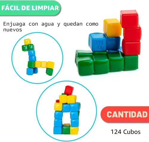 Miniatura 4 de KOMARC GAMES StickiKubes, Mini cubos apilables que se adhieren a cualquier cosa, bloques adhesivos no tóxicos seguros para niños, juguete