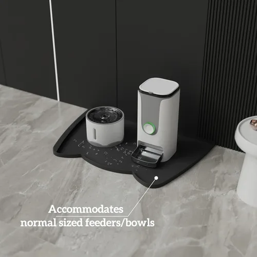Miniatura 94 de OHMO - Tapete de silicona para alimentos para gatos, tapete de alimentación de mascotas para el piso, antideslizante e impermeable, bandeja de agua