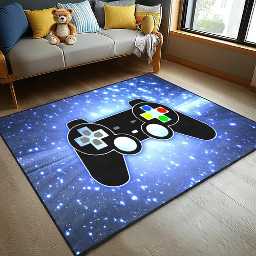 Miniatura 40 de BATATADOCE Alfombras de videojuegos para dormitorio de niños, alfombras para sala de juegos, decoración de juegos para niños, alfombra de área