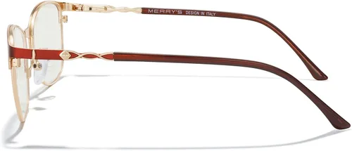 Miniatura 3 de MERRY'S Gafas de lectura para mujer, lentes de bloqueo de luz azul para mujer, anteojos de lectura para computadora Rojo-2.047 in