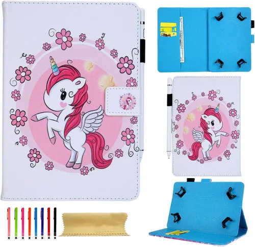 Miniatura 21 de Funda universal para tablet de 9.5 a 10.5 pulgadas, con soporte para lápiz capacitivo y ranuras para tarjetas de crédito para iPad de 9.7 pulgadas