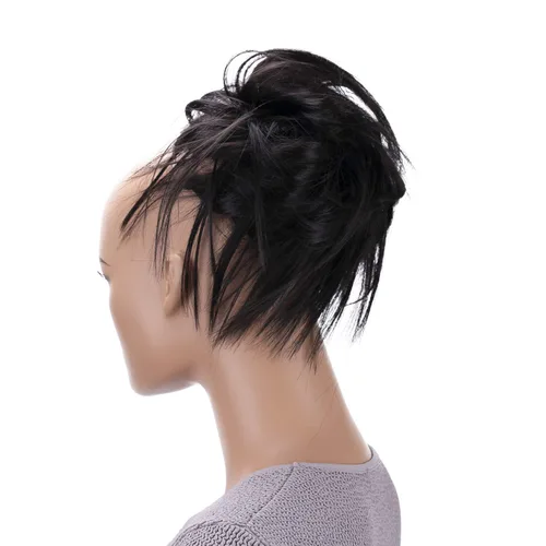 Miniatura 20 de CAISHA Prettyshop - Banda elástica XXL tipo postizo de cabello voluminoso ondulado, ideal para peinados recogidos de novias o rodetes desaliñados