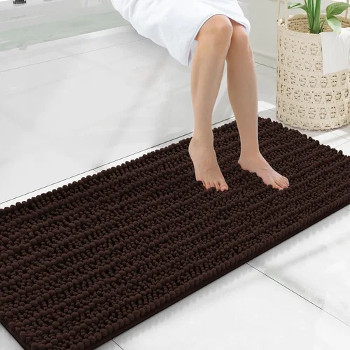 Miniatura 290 de Smiry Alfombras de Baño 24x16 pulgadas, Alfombras de Baño de Chenilla Extra Suaves y Absorbentes, Respaldo de Goma Antideslizante, Lavable a Máquina