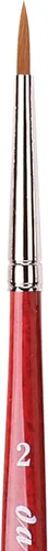 Miniatura 63 de da Vinci Watercolor Series 5580 CosmoTop Spin Pincel de Pintura, Redondo Sintético con Mango Rojo
