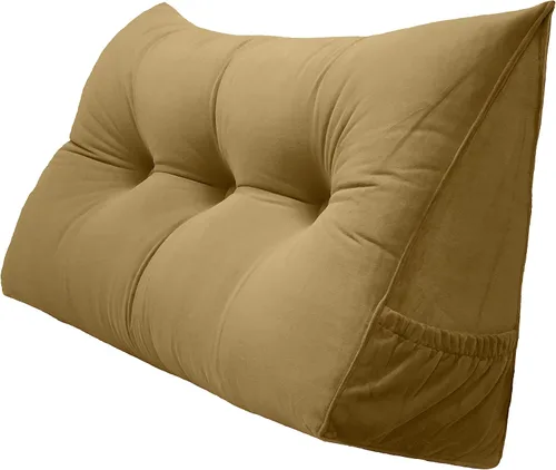 Miniatura 19 de Peachwell Almohada triangular de lectura para reposo en cama, cojín reforzador grande para cabecero, respaldo, almohada de cuña con funda extraíble