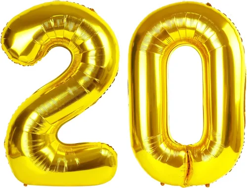 Miniatura 474 de Globo de cumpleaños número 4 dorado de 40 pulgadas, globos gigantes del número cuatro 14 24 34 40 44 2024, globos grandes de lámina de mylar para Oro