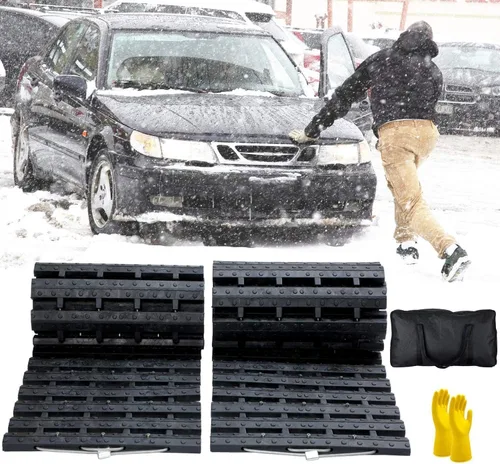 Miniatura 9 de Alfombrilla de tracción de neumáticos, dispositivos de emergencia portátiles para nieve, hielo, barro y arena utilizados para automóviles, camiones