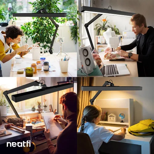 Miniatura 6 de Neatfi Lámpara de escritorio LED ultra de 3000 lúmenes con abrazadera, luz de monitor regulable de 30 W, 5 niveles de brillo y 5 modos de luz
