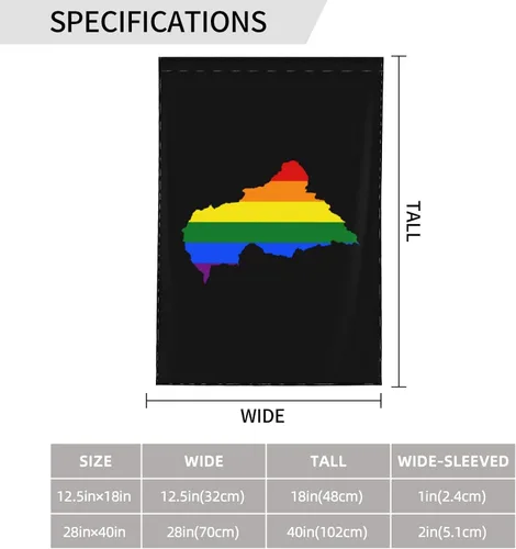 Miniatura 7 de LGBT Flag Map Of The Central African Republic Garden Flag 28"x40" Inch Double Sided Garden Flags Home Lawn Outdoor Decor Flags Party Banner Welcome