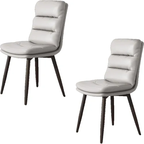 Miniatura 13 de Upholstered Dining Chairs Set of 4, Leather Kitchen Chair with Metal Legs, Dining Room Kitchen Chair with Back for Brown