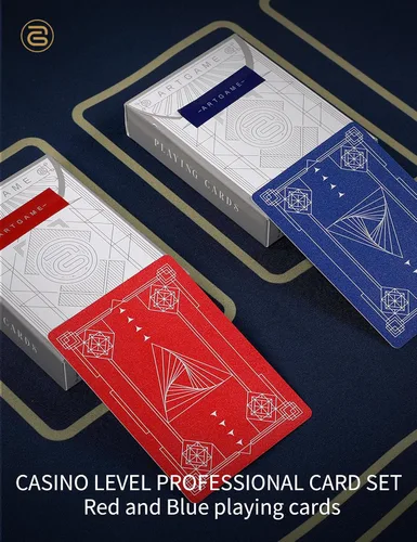 Miniatura 4 de ARTGAME Cartas de juego 100% de plástico, tarjeta de póquer de 2 barajas, índice jumbo, impermeable y lavable, tamaño de póquer, tarjetas de póquer