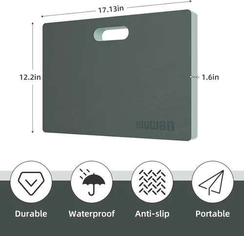 Miniatura 2 de Estera de yoga para rodillas, 3.8 cm de espesor, para push-ups de rodillas, soporte para plancha y rodillas/codos de yoga, proporciona amortiguación