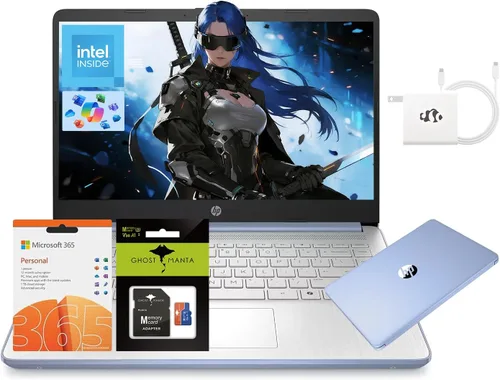 Miniatura 9 de HP Portátil de 14 pulgadas, procesador Intel N150 (Beat i3) 16 GB de RAM 256 GB de almacenamiento (128 GB UFS + tarjeta SD de 128 GB) 1 año Office