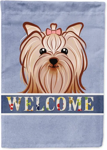 Miniatura 23 de Caroline's Treasures BB1405GF Bandera de jardín de bienvenida de bulldog inglés, Bandera de buzón azul, bandera decorativa para el patio, obra