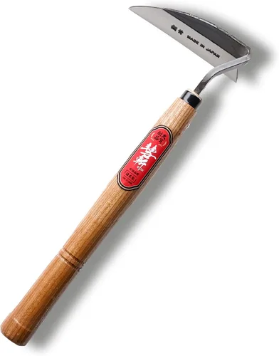 SUIZAN Nejiri Kama Hoz de deshierbe de 13 pulgadas – Extractor de malezas manual japonés profesional Azada de jardín Herramientas de jardinería