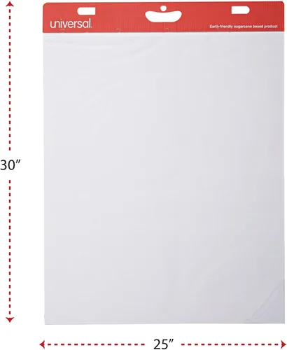 Miniatura 2 de Universal 35603 Almohadillas de caballete autoadhesivas, sin rayas, 25 x 30, color blanco, 30 hojas (caja de 2 almohadillas)