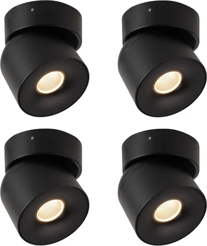 Miniatura 16 de Aisilan Luz LED de Techo Blanca para Interiores 9W Luminaria Montada en Superficie con Foco Giratorio de 360°, Regulable Blanco Cálido 3000K CRI 97+