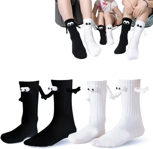 Eszeifx Calcetines magnéticos de mano para adultos y niños, calcetines a juego para parejas, amigos, familia