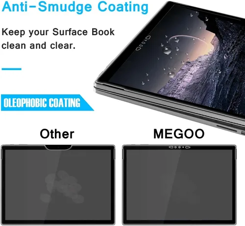 Miniatura 3 de Megoo [Paquete de 2] Protector de pantalla para Microsoft Surface Book 3 de 15 pulgadas (versión 2020), vidrio templado, protector de pantalla