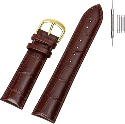 Correas de piel tipo cocodrilo Eache clásica, correas de piel para reloj, reistentes al agua 12mm 14mm 16mm 18mm 19mm 20mm 21mm 22mm 24mm