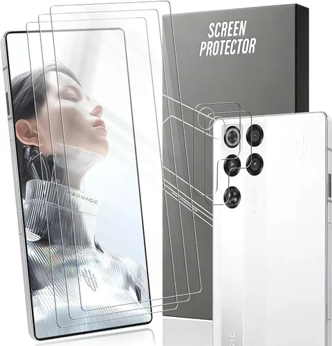 Miniatura 69 de Paquete de 3+2 protectores de pantalla de vidrio templado para teléfono (2a) / (2a) Plus con protector de lente de cámara, dureza 9H, película