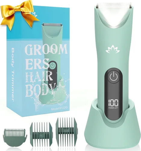 Zesuti Afeitadora Eléctrica para Mujeres con Recorte de Bikini, Maquinillas de Afeitar Eléctricas para Mujeres, Afeitadora Inalámbrica para el Verde