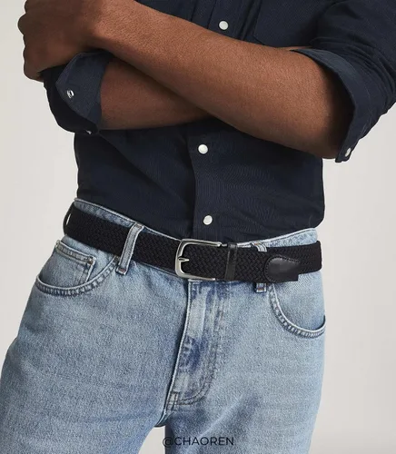 Miniatura 2 de CHAOREN Cinturón para hombre, cinturón de golf trenzado elástico para hombres de 1 3/8 pulgadas, regalo para pantalones de golf, pantalones cortos